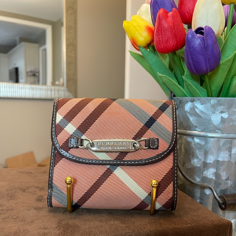Burberry *Blue Label* compact trifold wallet